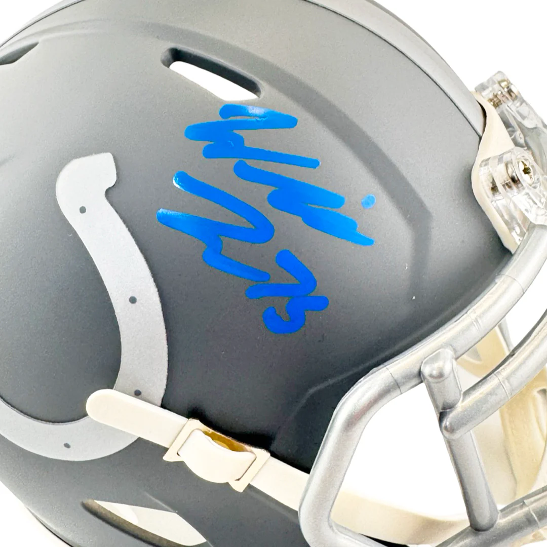 Will Fries Signed Indianapolis Colts Slate Alternate Speed Mini Football Helmet (Beckett) - Image 2
