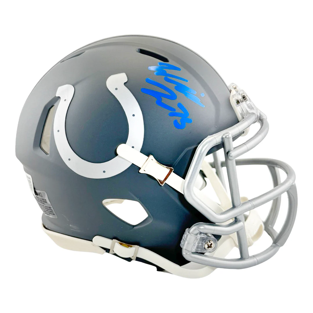 Will Fries Signed Indianapolis Colts Slate Alternate Speed Mini Football Helmet (Beckett) - Image 3