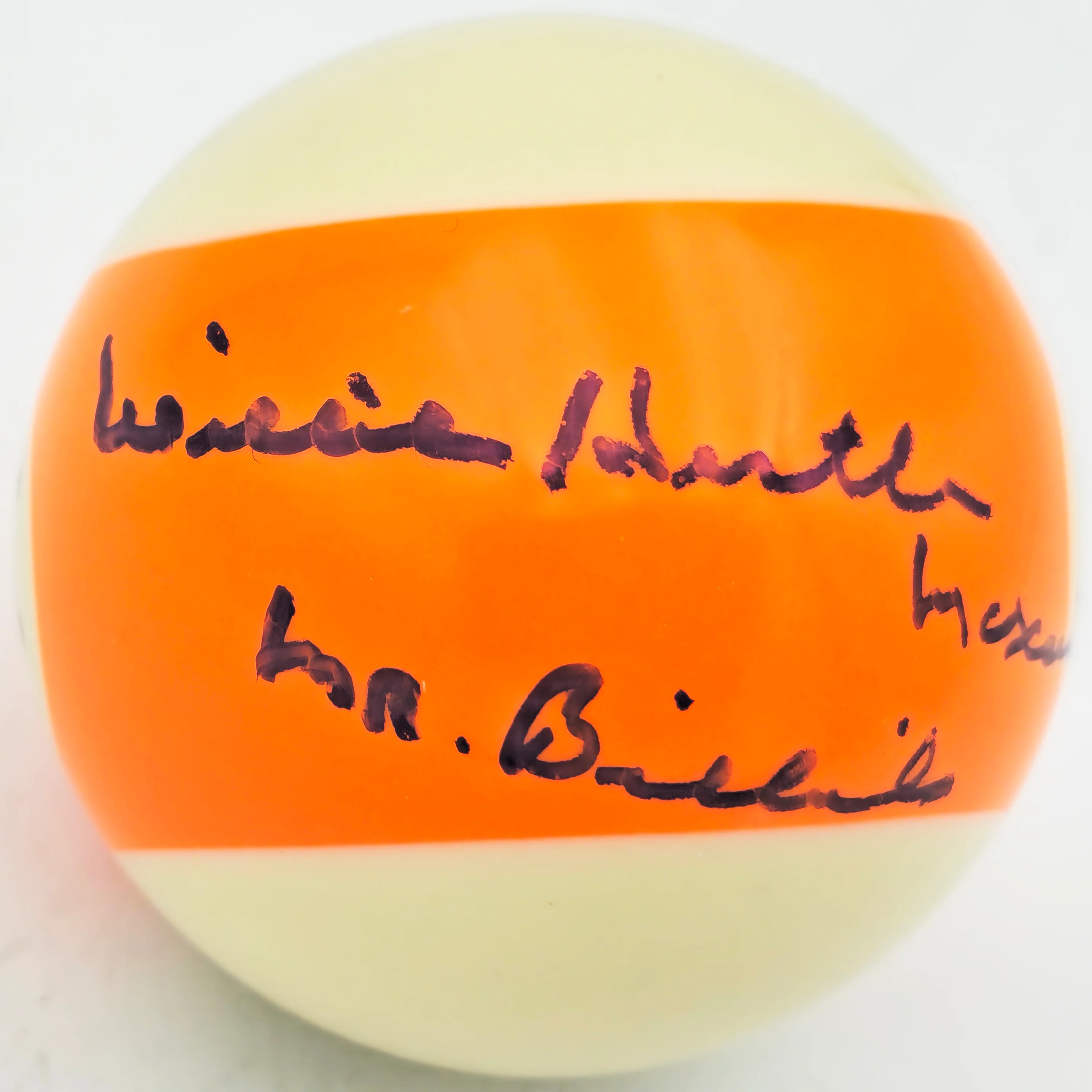 Willie "Hustler" Mosconi Autographed Billiards Pool Ball #13 "Mr. Billiards" JSA #AP63448