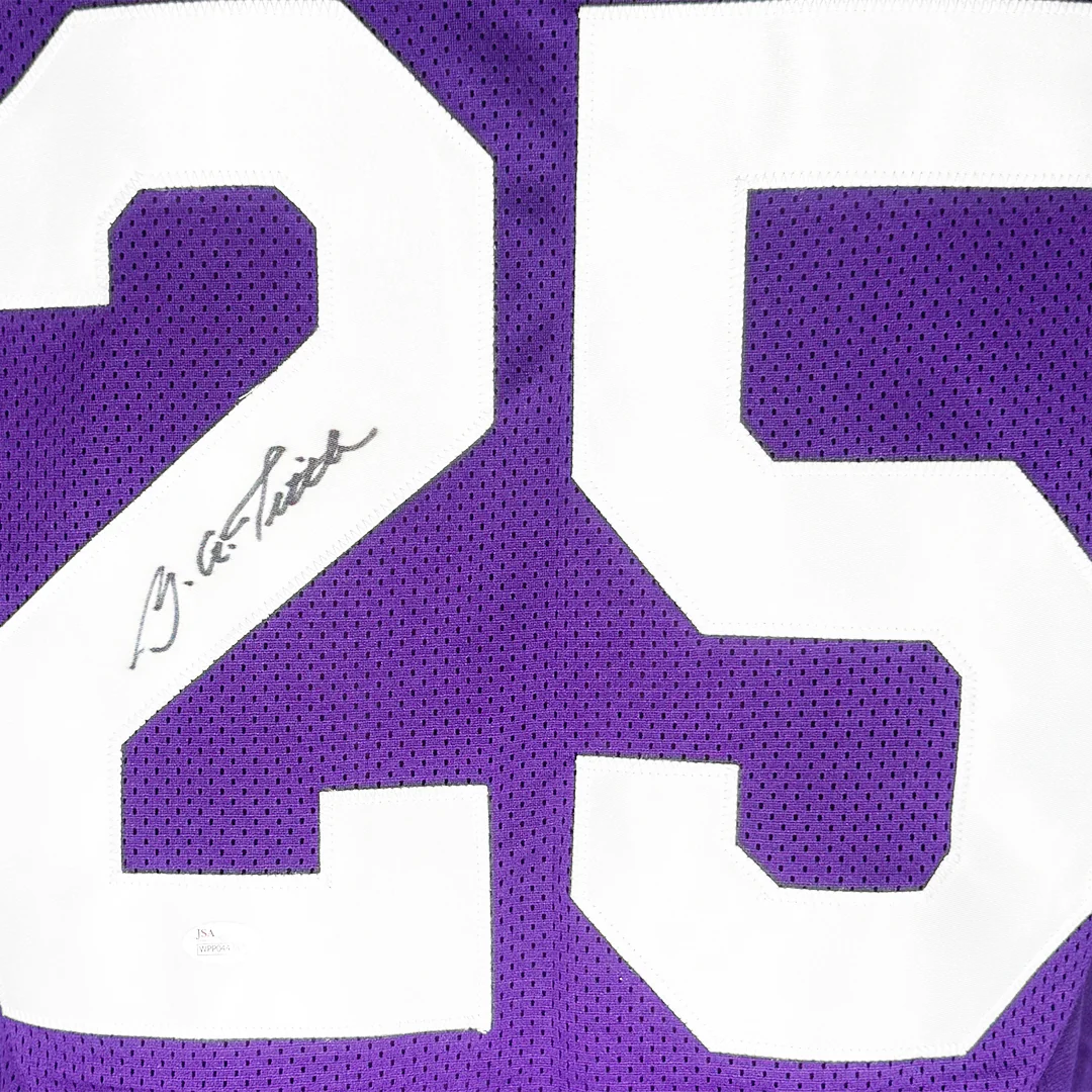 Y.A. Tittle Signed LSU College Purple Football Jersey (JSA) - Image 2