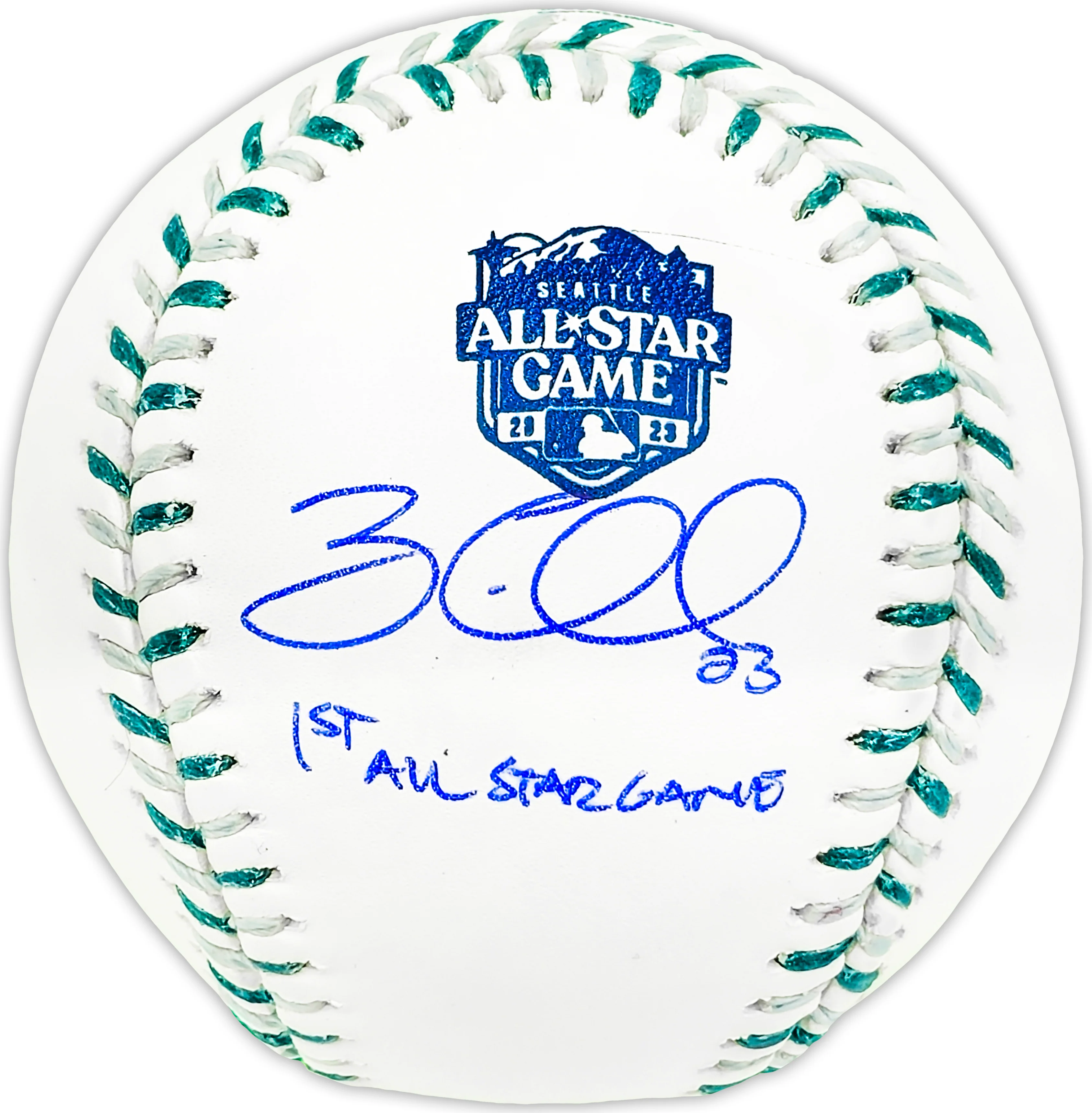 Zac Gallen Autographed Official 2023 All Star Game Logo MLB Game Baseball Arizona Diamondbacks "1st All Star Game" Beckett BAS Witness