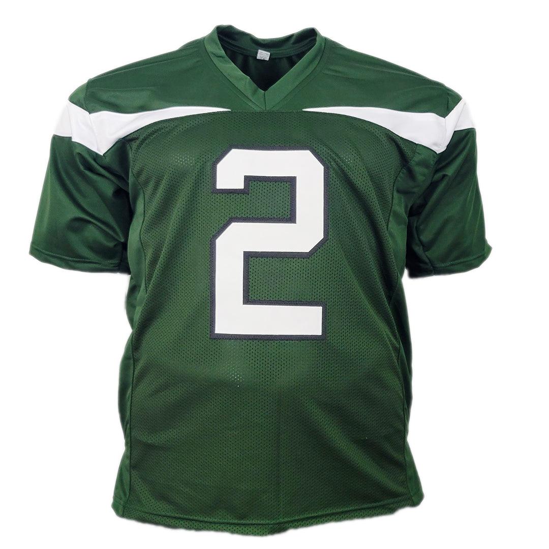 Zach Wilson Signed New York Green Football Jersey (JSA) - Image 3