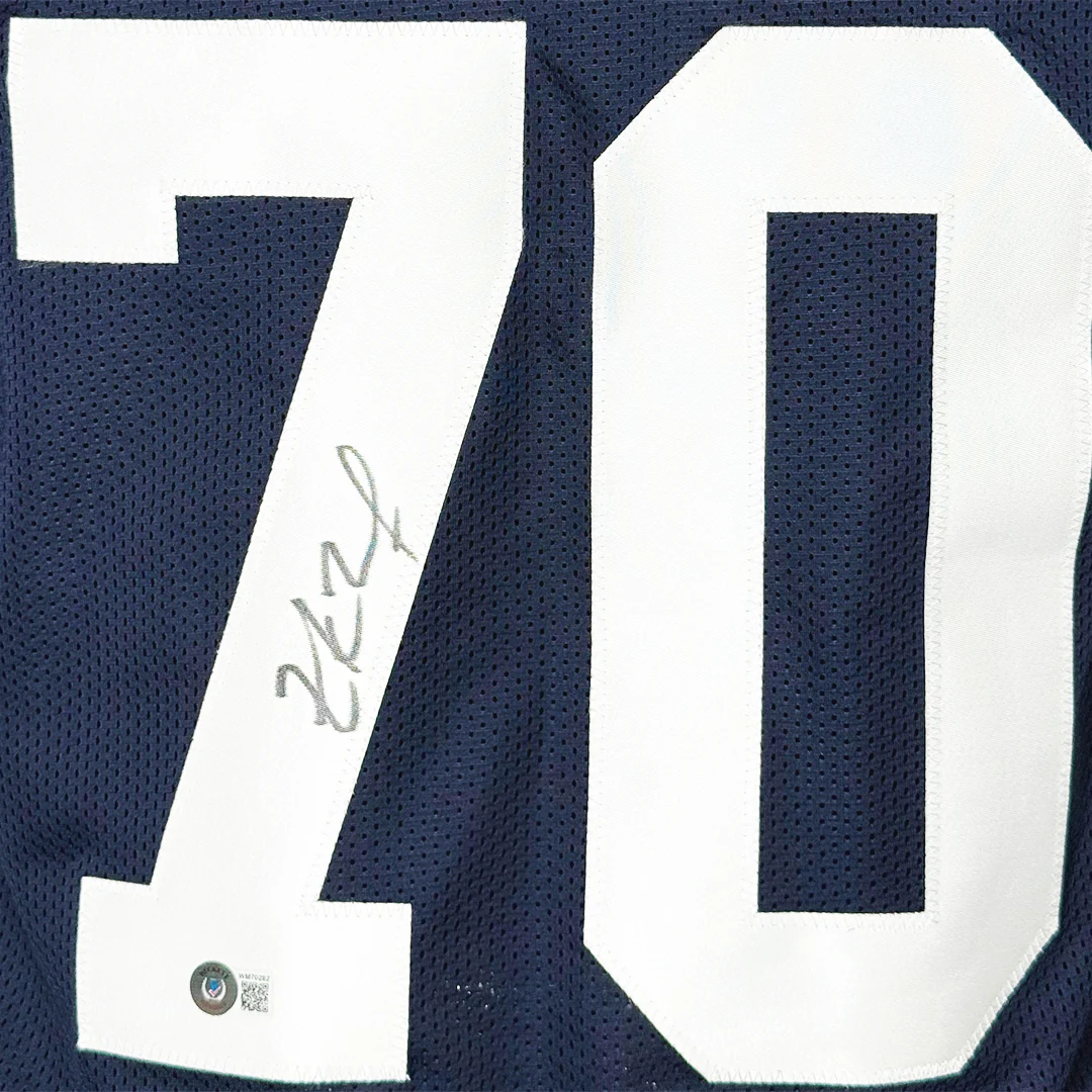 Zack Martin Signed Dallas Thanksgiving Football Jersey (Beckett) - Image 2
